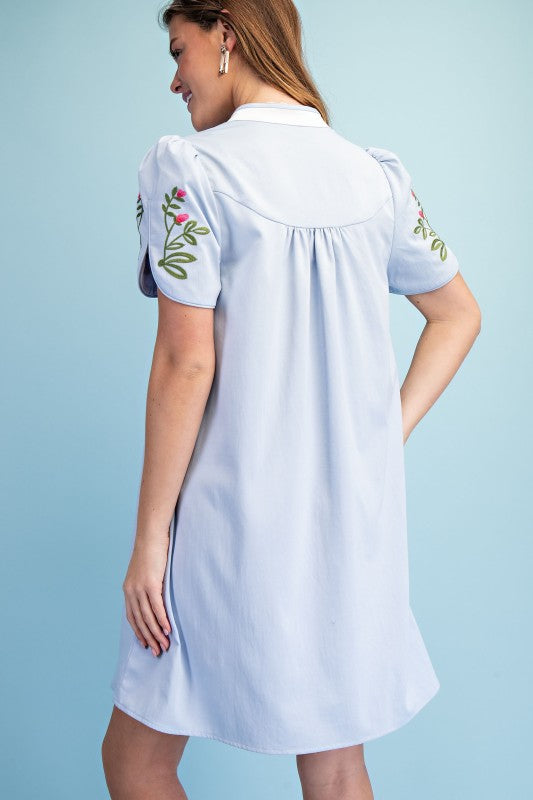 Floral embroidered dress