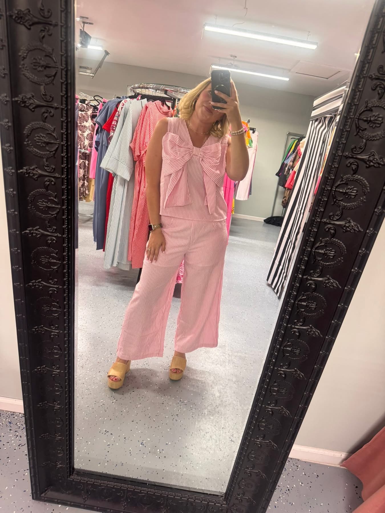 Pink bow set
