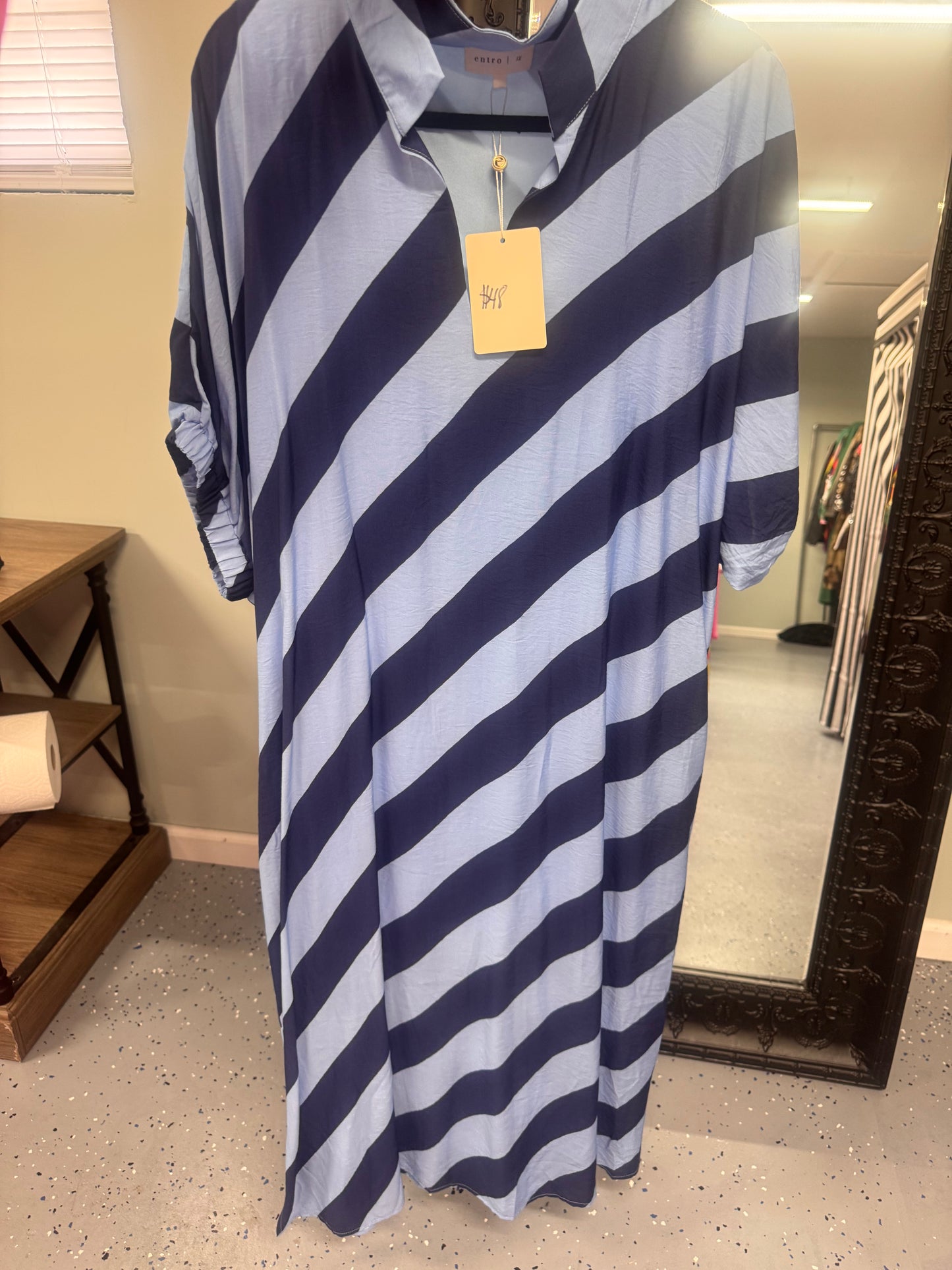Bold stripe entro dress