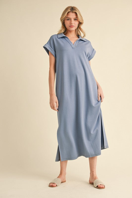 Curvy style scuba dress *2 colors*