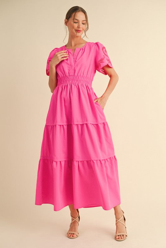 Hot pink jodifil dress