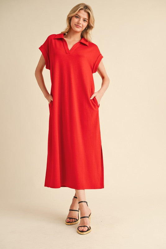 Curvy style scuba dress *2 colors*