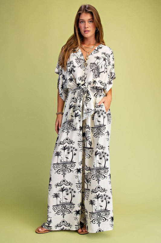 Gigio black and cream jumpsuit