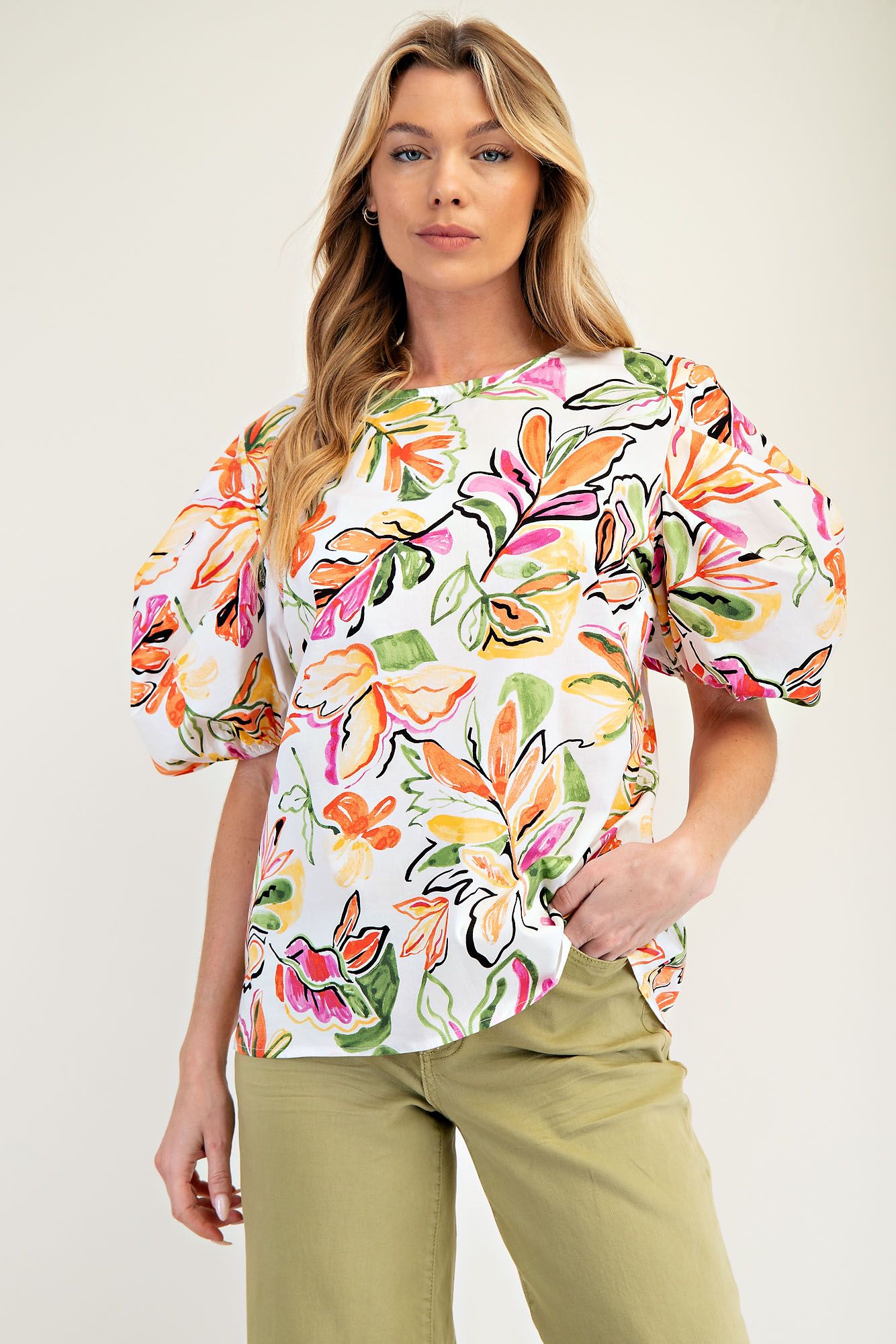 Easel floral top