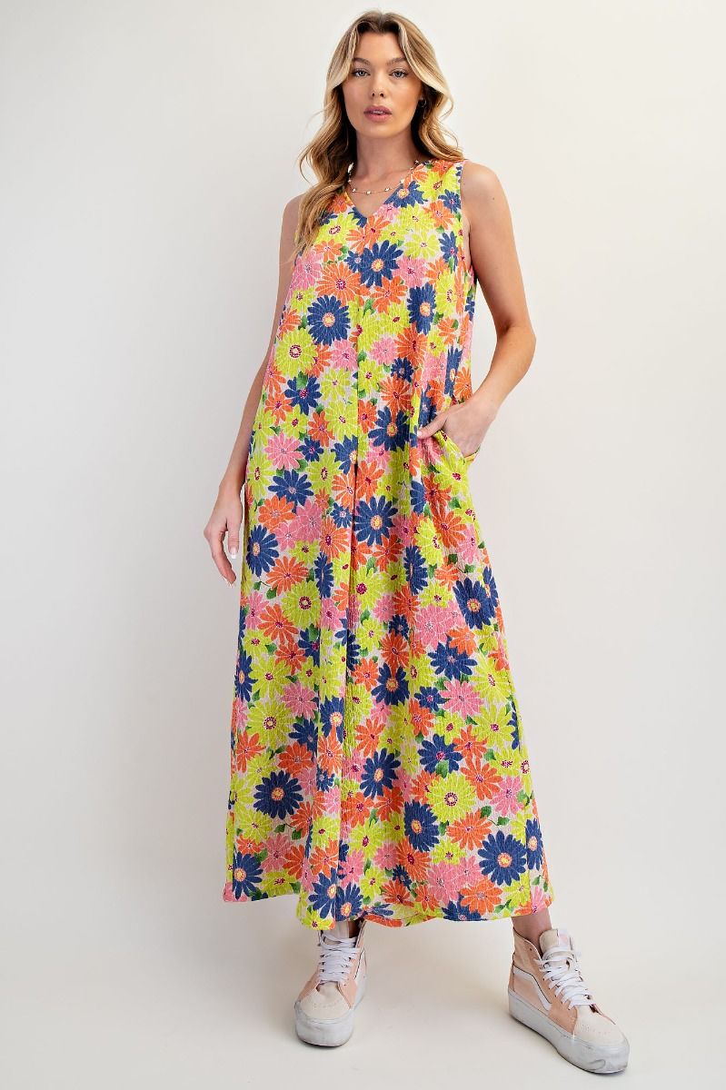 Floral easel jumpsuit