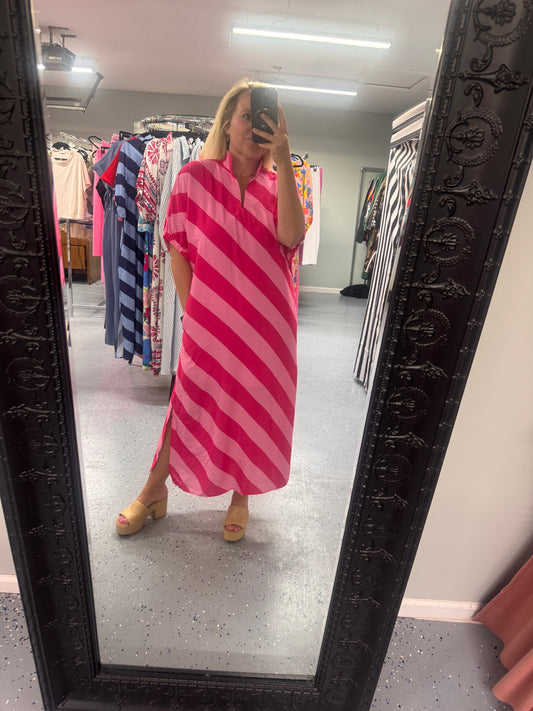Bold stripe entro dress