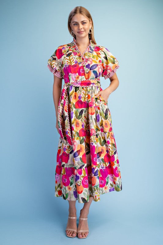 Floral midi dress