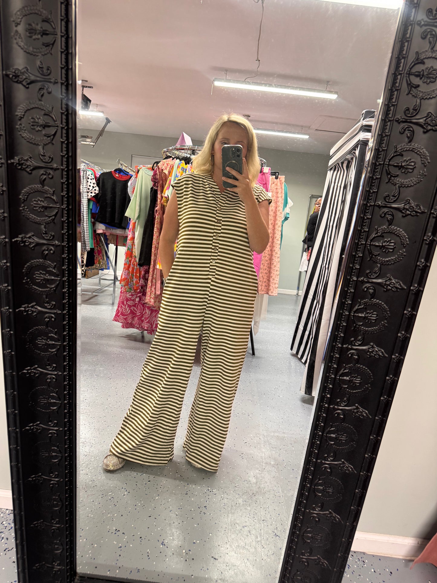Brown and cream jumpsuit