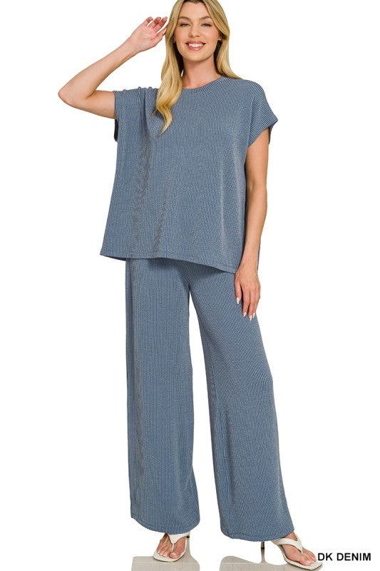Dark denim set
