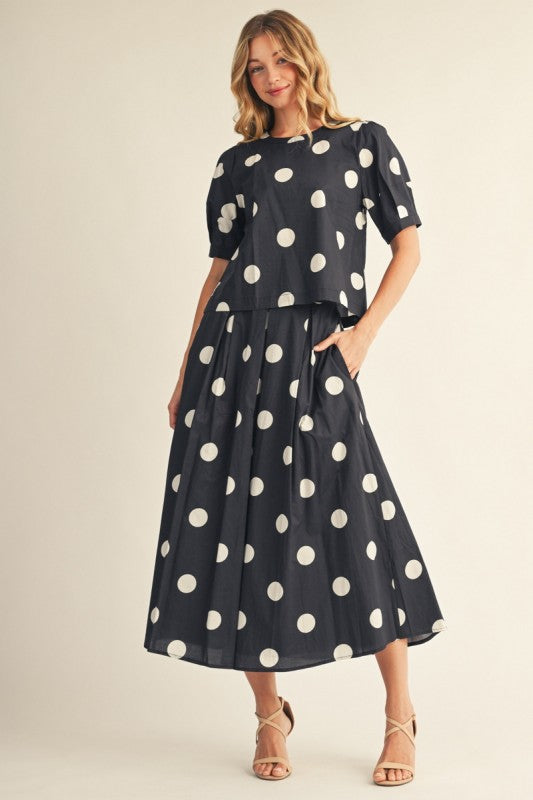 Polkadot skirt set