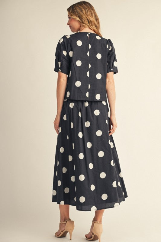 Polkadot skirt set