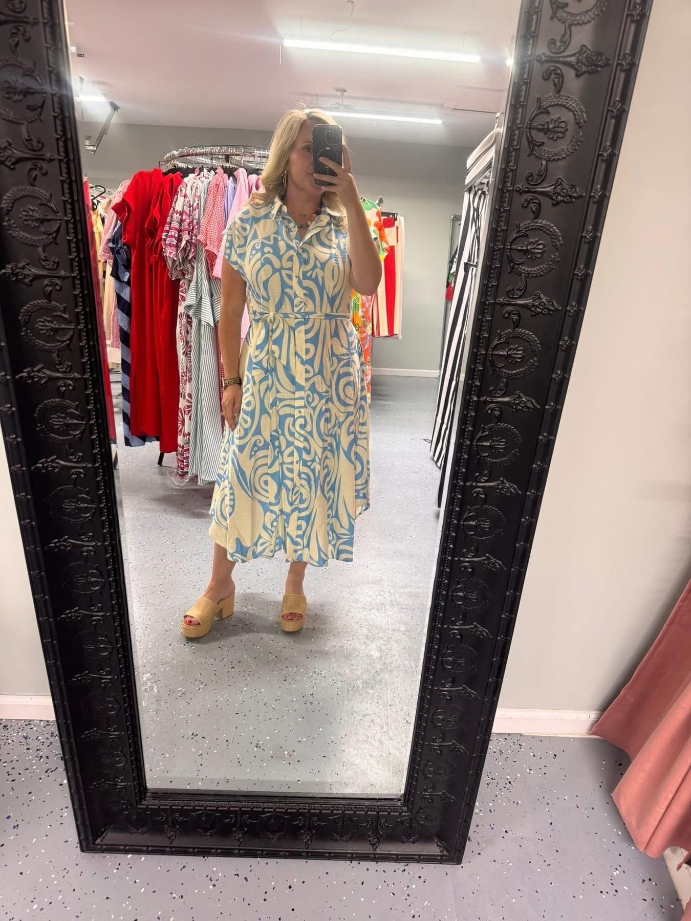 Light blue floral Gigio dress