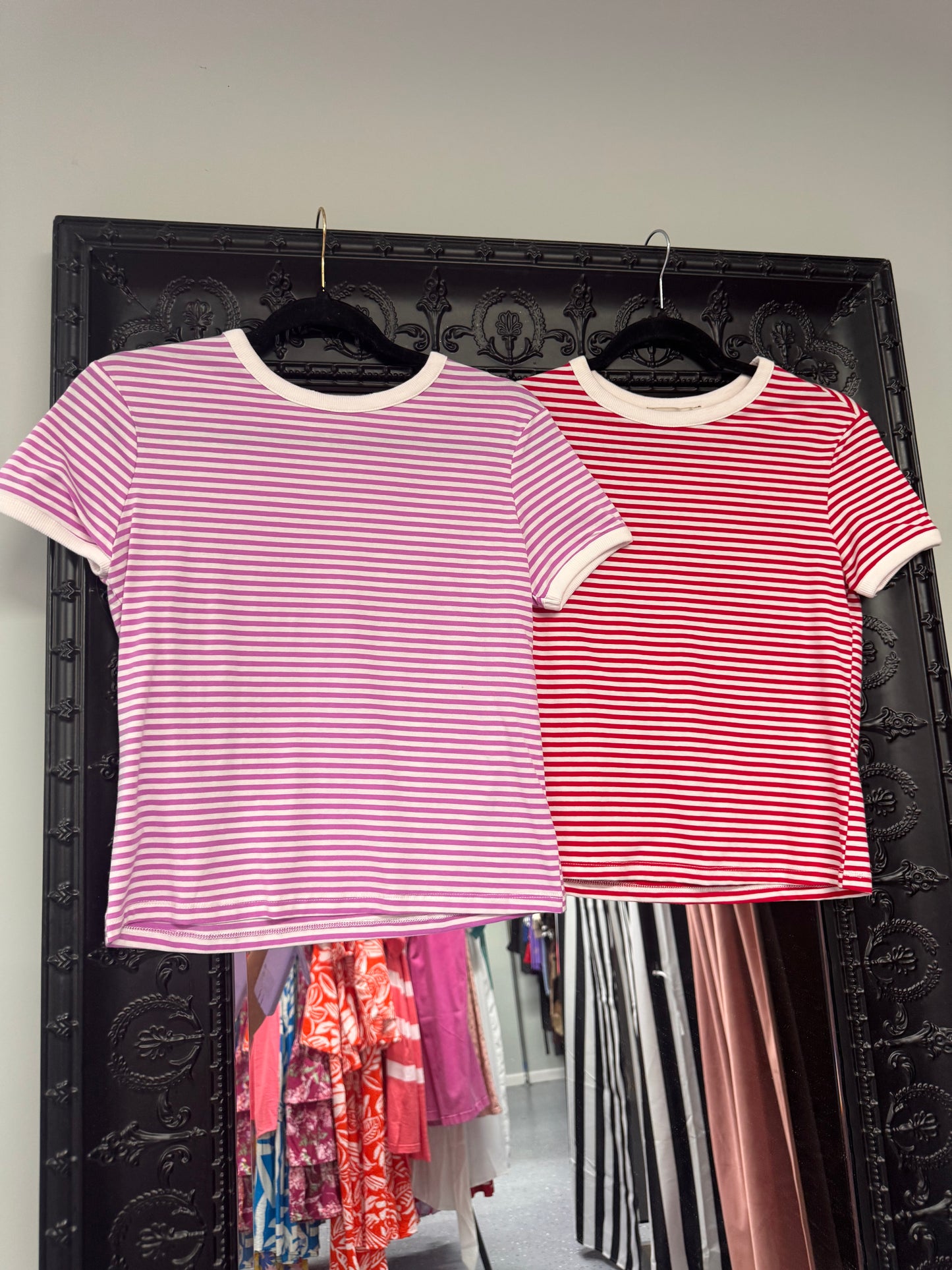 Fitted Zenana stripe tee